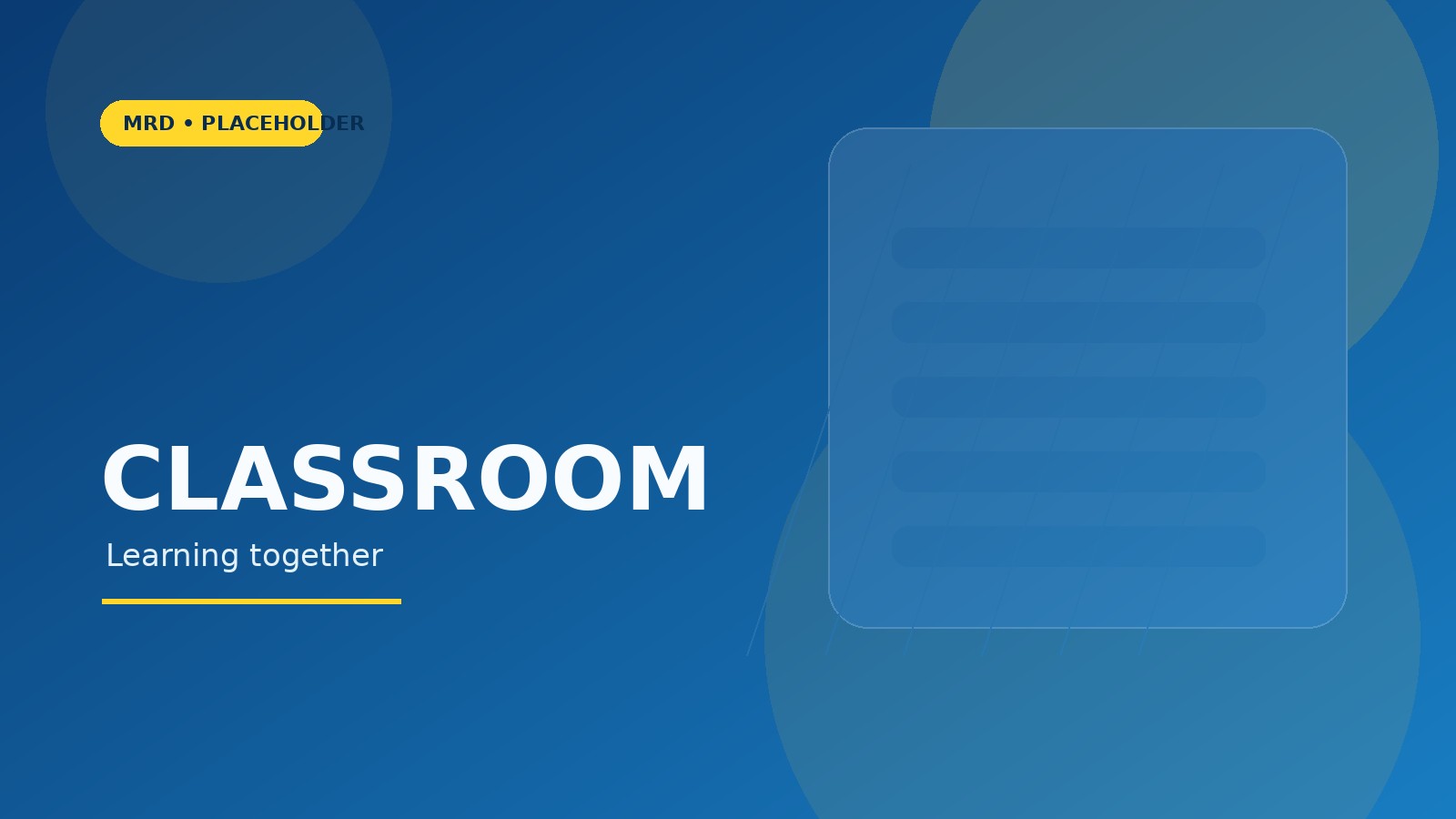 Sample classroom image; replace with an actual MRD classroom photograph showing students learning.
