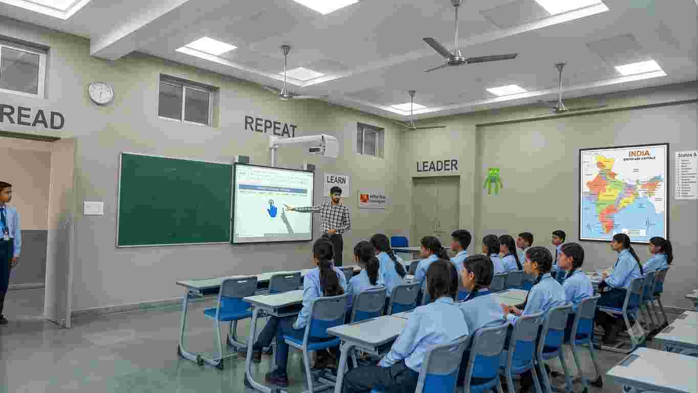 Sample smart-classroom image; replace with an actual MRD classroom photograph.